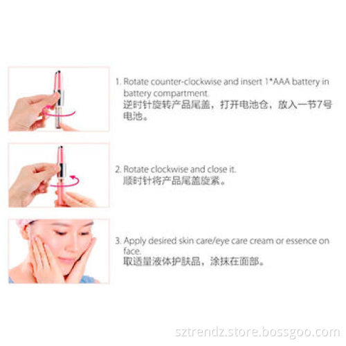 Electric Eye Massager with Thermal Care, Ion and Vibration to Beautify Eyes, Fast Absorption